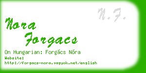 nora forgacs business card